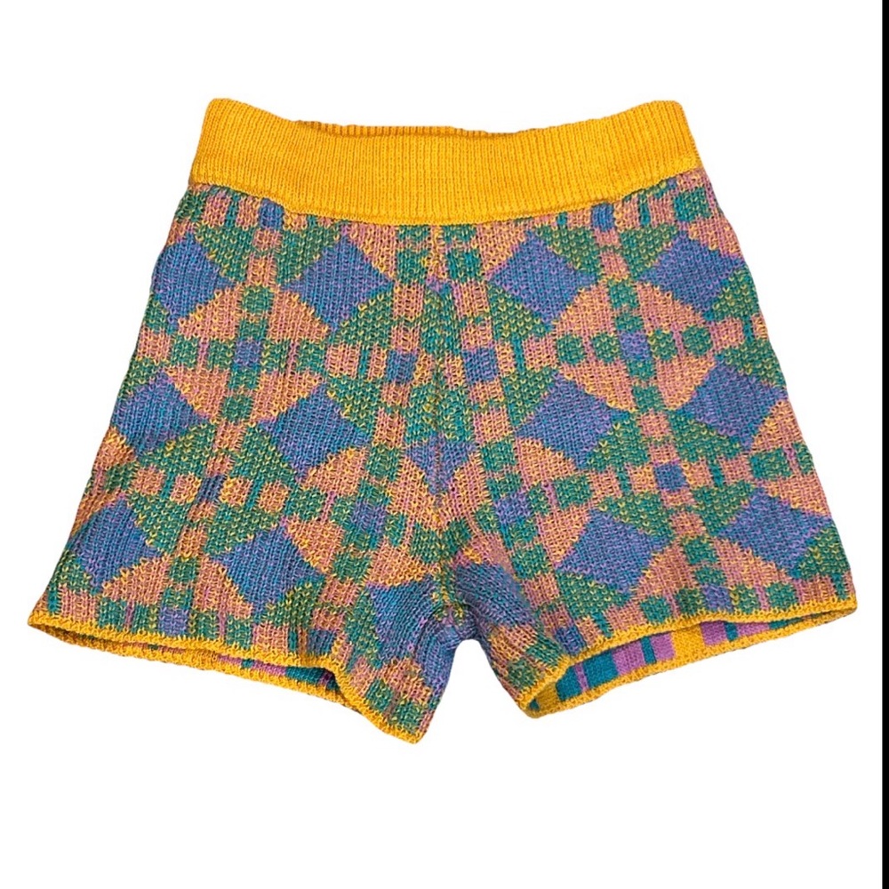 Free People Multicolor Malibu Knit Festival Bodycon Sweater Shorts Women’s XS